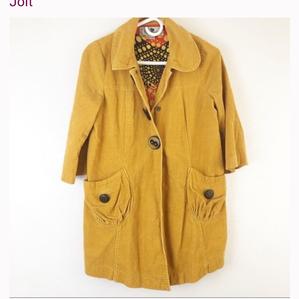 Jolt Yellow Trench Coat with A-line Silhouette and Large Collar